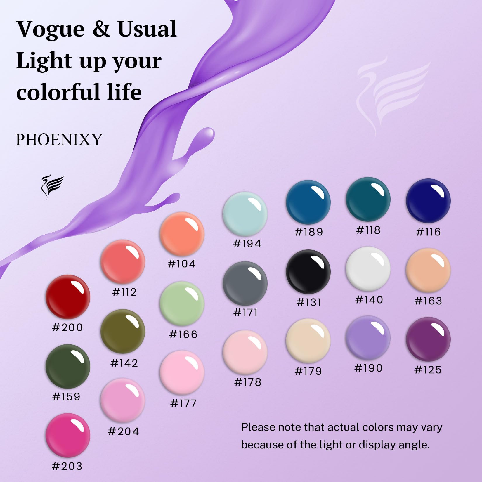 phoenixy 24 PCS Gel Nail Polish Kit, 21 Colors U V Gel Nail Polish Set with Base Glossy Matte Top Coat Spring Black Gray Red Nail Kit Gifts for Women 🍁 All In One Marketplace Canada