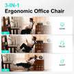 Ergonomic Office Chair,Office Chair with Tilt Function,Mesh Office Chair with Footrest,Ergonomic Chair with Adaptive Backrest, Adjustable Headrest and Flip-Up Armrests 🍁 All In One Marketplace Canada