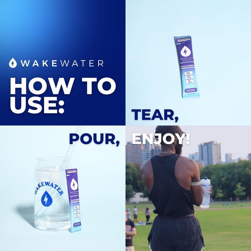 Wake Water Sugar Free Electrolyte Packets, Hydration Powder, Keto & Paleo Friendly Electrolyte Drink Mix, Fasting Hydration Packs, Travel Essentials, Pack of 10 (6g Each) (6 g (Pack of 10), Blue Raspberry) 🍁 All In One Marketplace Canada