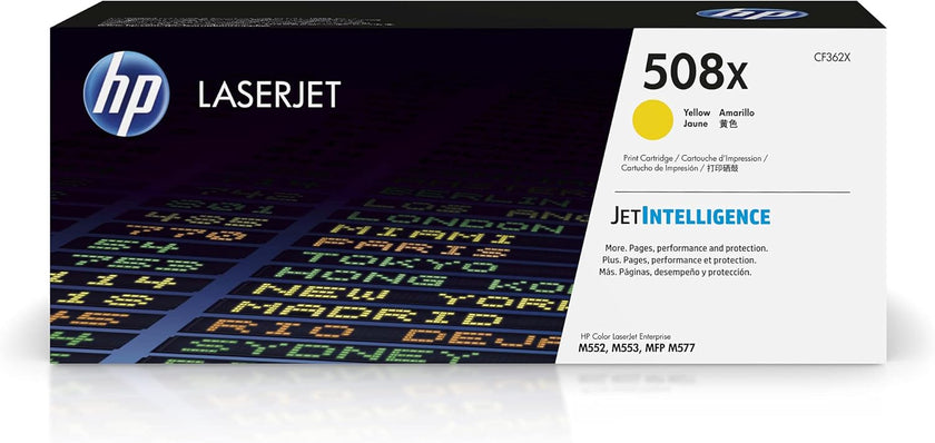 HP 508X (CF362X) Yellow High Yield Original LaserJet Toner Cartridge