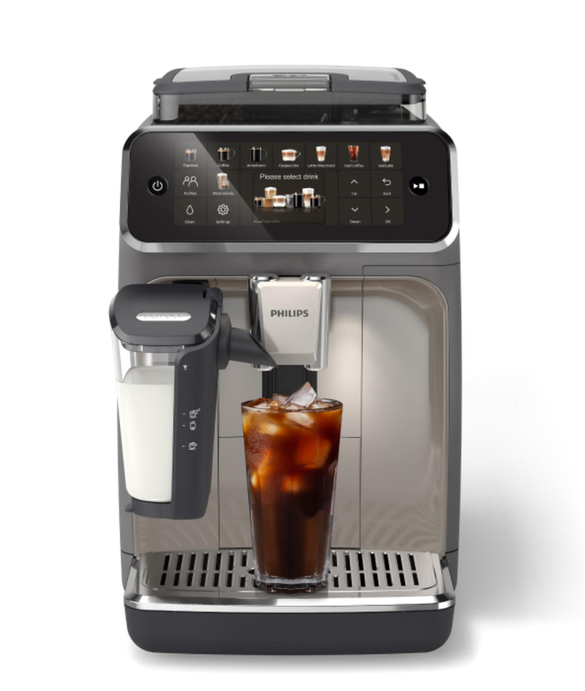 PHILIPS 5500 Series Fully Automatic Espresso Machine, LatteGo Milk System, Integrated Grinder, 20 Hot & Iced Coffee Pre-Sets, Quick Start, SilentBrew, 15-Bar Pressure, Grey Chromed (EP5544/90) 🍁 All In One Marketplace Canada