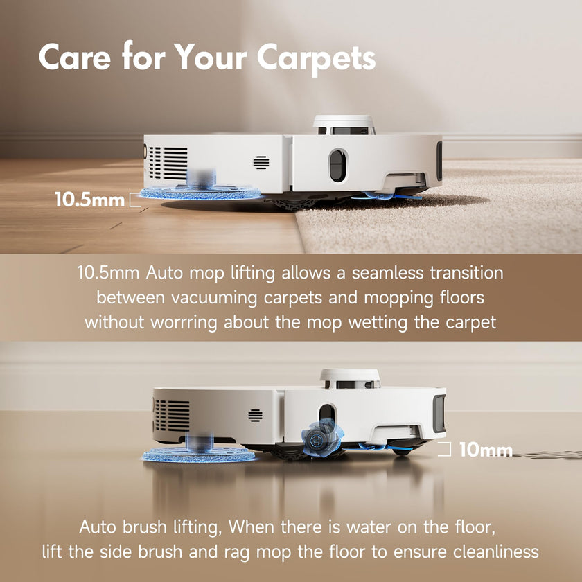 MOVA P10 Pro Ultra Robot Vacuum and Mop 13,000Pa Suction, 140°F Hot Water Auto Mop Washing & Drying, Dual Spinning Extenable Mop,10.5mm Lifting for Carpet, 360°Obstacle Avoidance, App Control 🍁 All In One Marketplace Canada