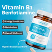 Vitamin B1 Benfotiamine 100mg - High Absorption Energy & Metabolism Support - Highly Bioavailable Thiamine B1 Supplement to Support Energy Production & Metabolism - Made in Canada, Non-GMO - 120 Ct 🍁 All In One Marketplace Canada