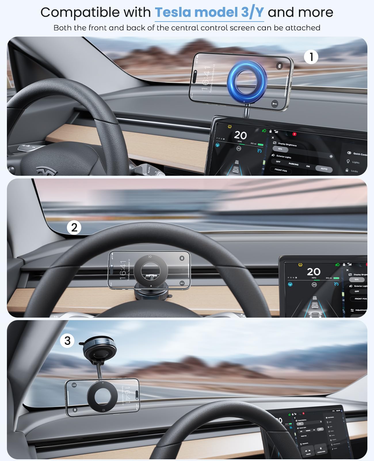 Jononser Magnetic Suction Phone Mount for Magsafe, 360° Adjustable Magnetic Car Phone Holder, Pocket Size Foldable Car Mount, Cell Phone Holders for Your Car for iPhone 17 16 15 14 13 12 Series,Black 🍁 All In One Marketplace Canada