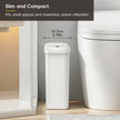 EKO Automatic Bathroom Trash Can with Lid, 2.6 Gallon Slim Touchless Garbage Can, Waterproof Motion Sensor Trash Bin for Bathroom, Office, Kitchen, White 🍁 All In One Marketplace Canada