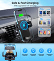 Wireless Car Charger, MOKPR 15W Fast Charging Auto-Clamping Car Phone Holder Wireless Charger Air Vent Car Phone Mount for iPhone17/16/15/14/13/12 pro/12/11/X/8, Samsung Galaxy S24/S23/S22/S21/S20 🍁 All In One Marketplace Canada