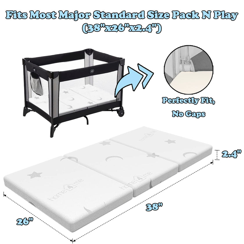 Home4me Pack and Play Mattress, 38