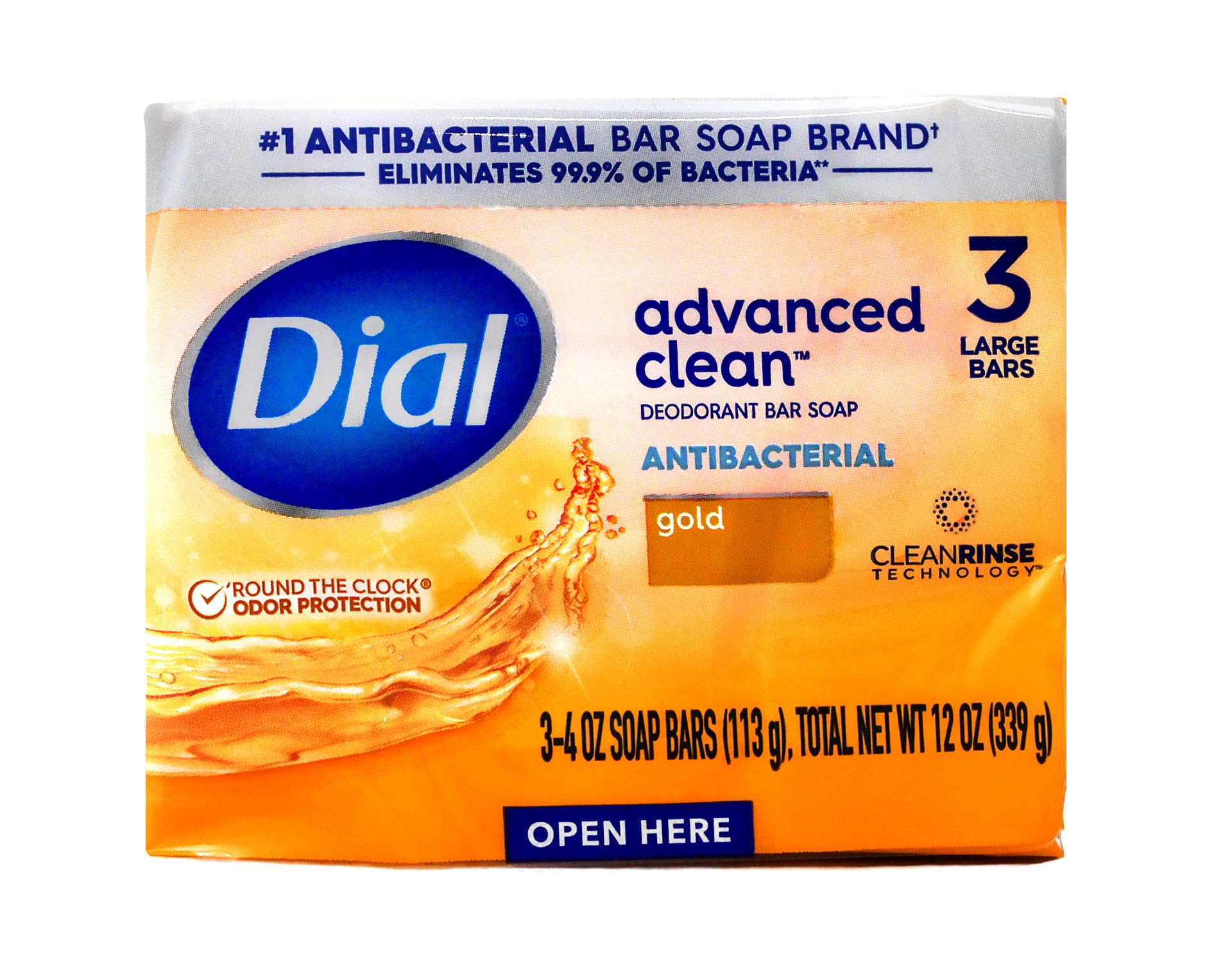 Dial Advanced Clean Deodorant Bar Soap Antibacterial Gold 3 Bars 🍁 All In One Marketplace Canada