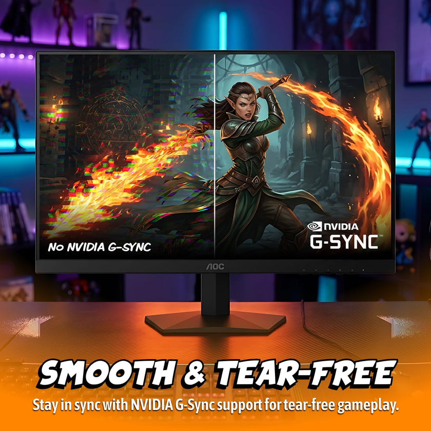 AOC 27 Inch QHD Gaming Monitor 240Hz 0.3ms IPS, 2560x1440, G-Sync Compatible, HDR Ready, DisplayPort 1.4 HDMI 2.0, VESA Mount, 3-Year Zero-Bright-Dot, Q27G41ZE 🍁 All In One Marketplace Canada