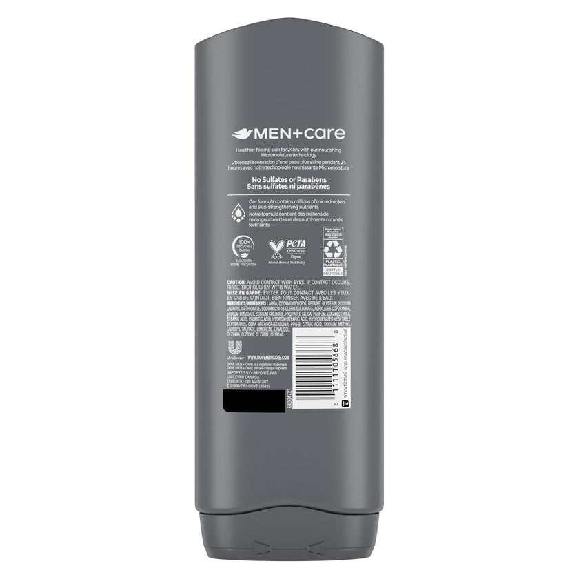 Dove Men+Care Body and Face Wash with 24-hour Nourishing Micromoisture, Deep Clean, Men's Body Wash, 532mL (Pack of 4) 🍁 All In One Marketplace Canada