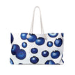 Blueberry Pattern Weekender Bag | Fruit Print Travel Tote Bag