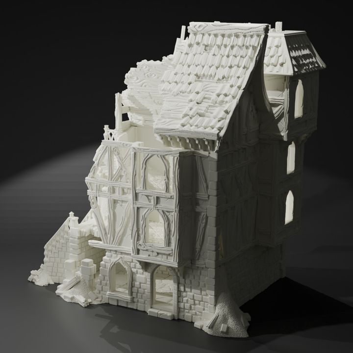 Ruined Mansion - Ruins of a Fantasy Medieval Manor - The Hamlet of Misty Hollow