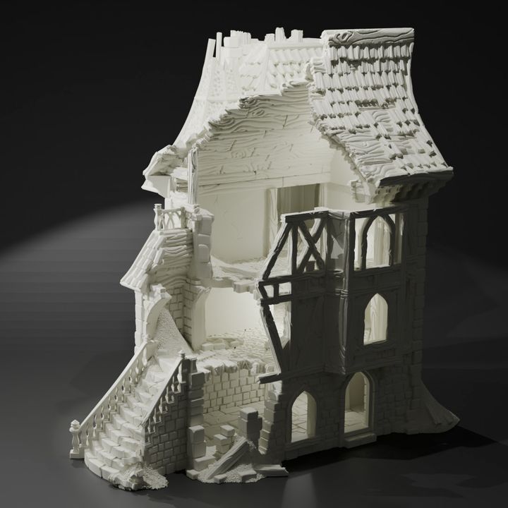 Ruined Mansion - Ruins of a Fantasy Medieval Manor - The Hamlet of Misty Hollow
