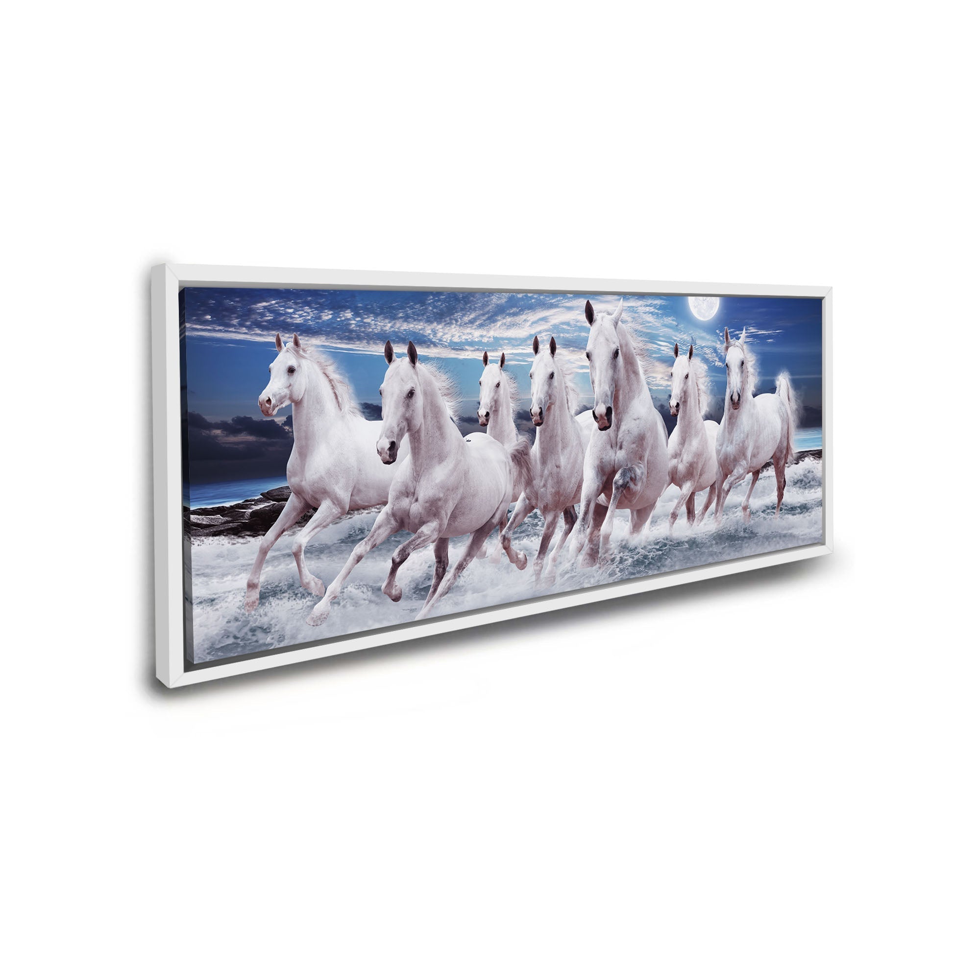 The 7 horses of good luck- Animal Print Canvas- Wall art