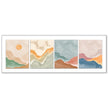 Toile d'art mural représentant 4 scènes de paysage - Art minimaliste abstrait - Grande décoration murale - Vernis RGB