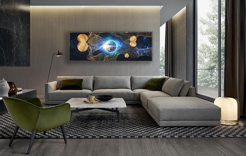 Canvas Print-Abstract Earth Composition-Gold varnish-Wall art