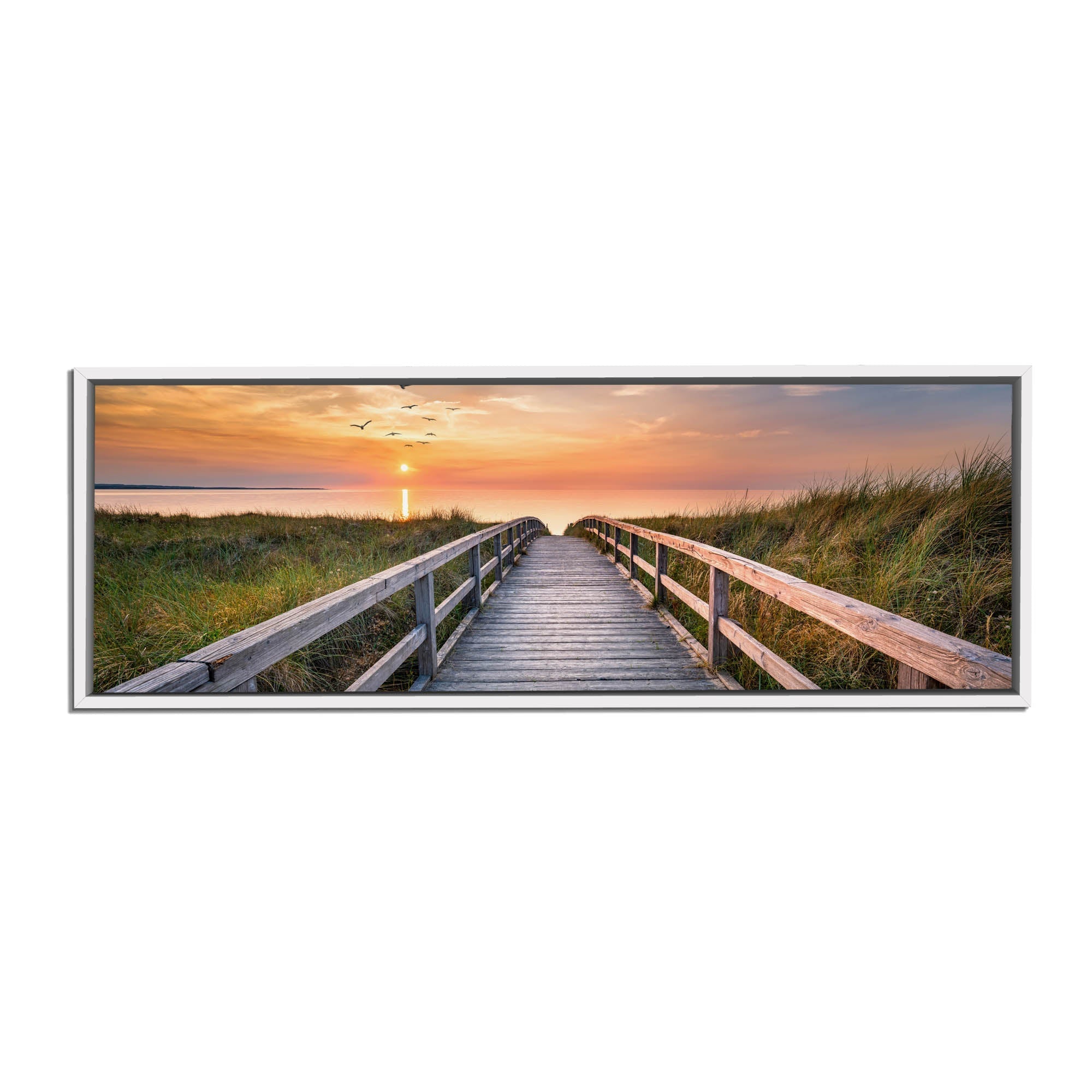 Toile imprimée - Promenade sur la plage - Décoration murale