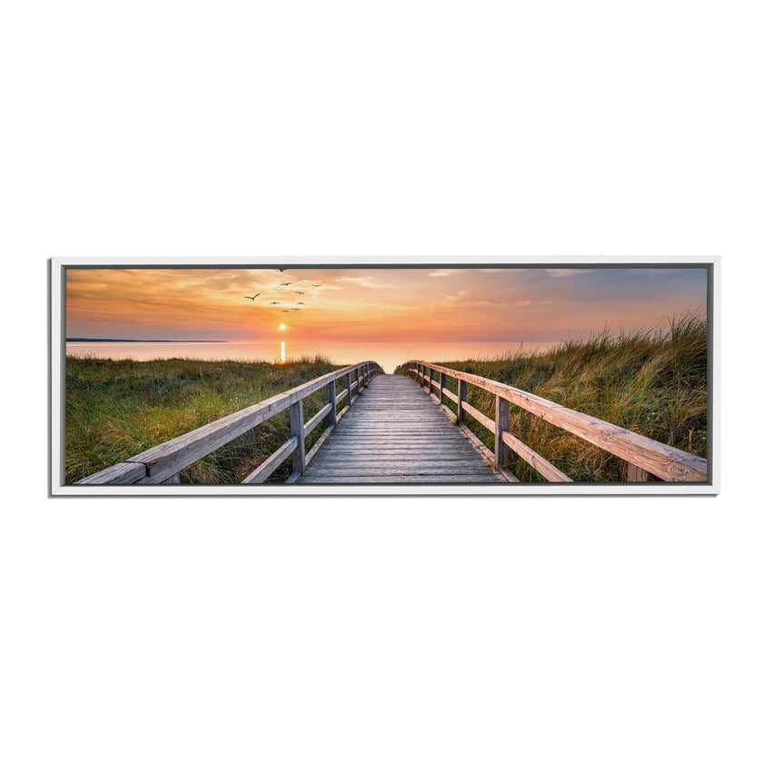 Toile imprimée - Promenade sur la plage - Décoration murale