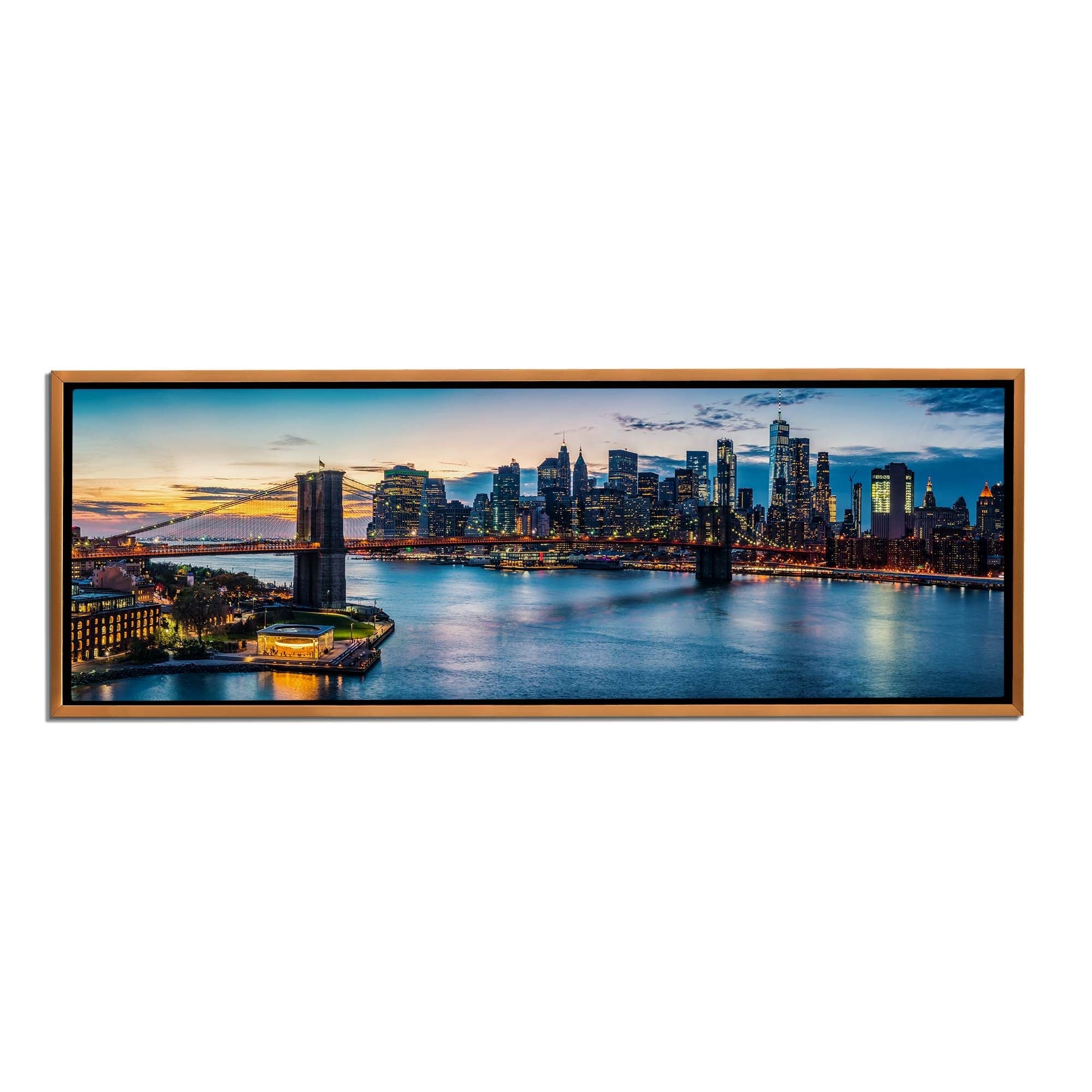 Cities Skylines-NYC Sunset Bridge-Wall Art
