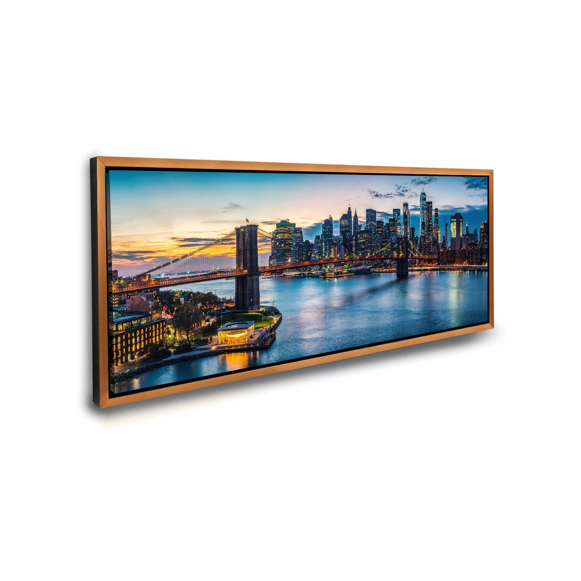 Cities Skylines-NYC Sunset Bridge-Wall Art