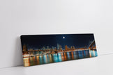 Grand tableau sur toile - Skyline de New York sous la lune - Impression sur toile
