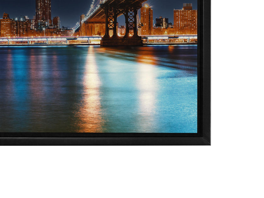 Grand tableau sur toile - Skyline de New York sous la lune - Impression sur toile