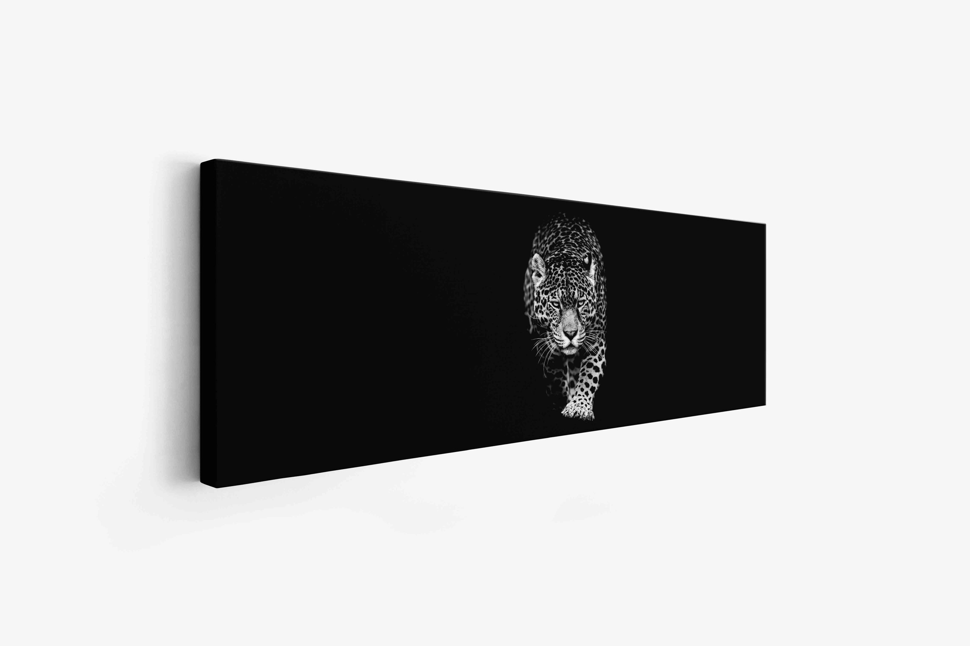 Léopard en noir et blanc 183 cm x 61 cm