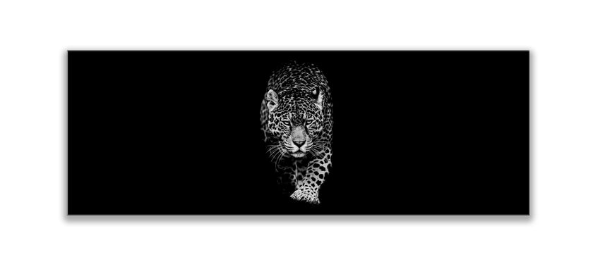 Léopard en noir et blanc 183 cm x 61 cm
