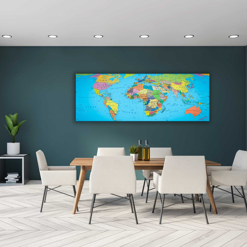 Art mural - Carte du monde sur toile 72