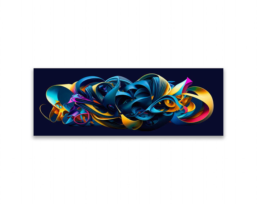 Large Canvas Wall art-Life vibrates in a mix of colors-Abstract artwork
