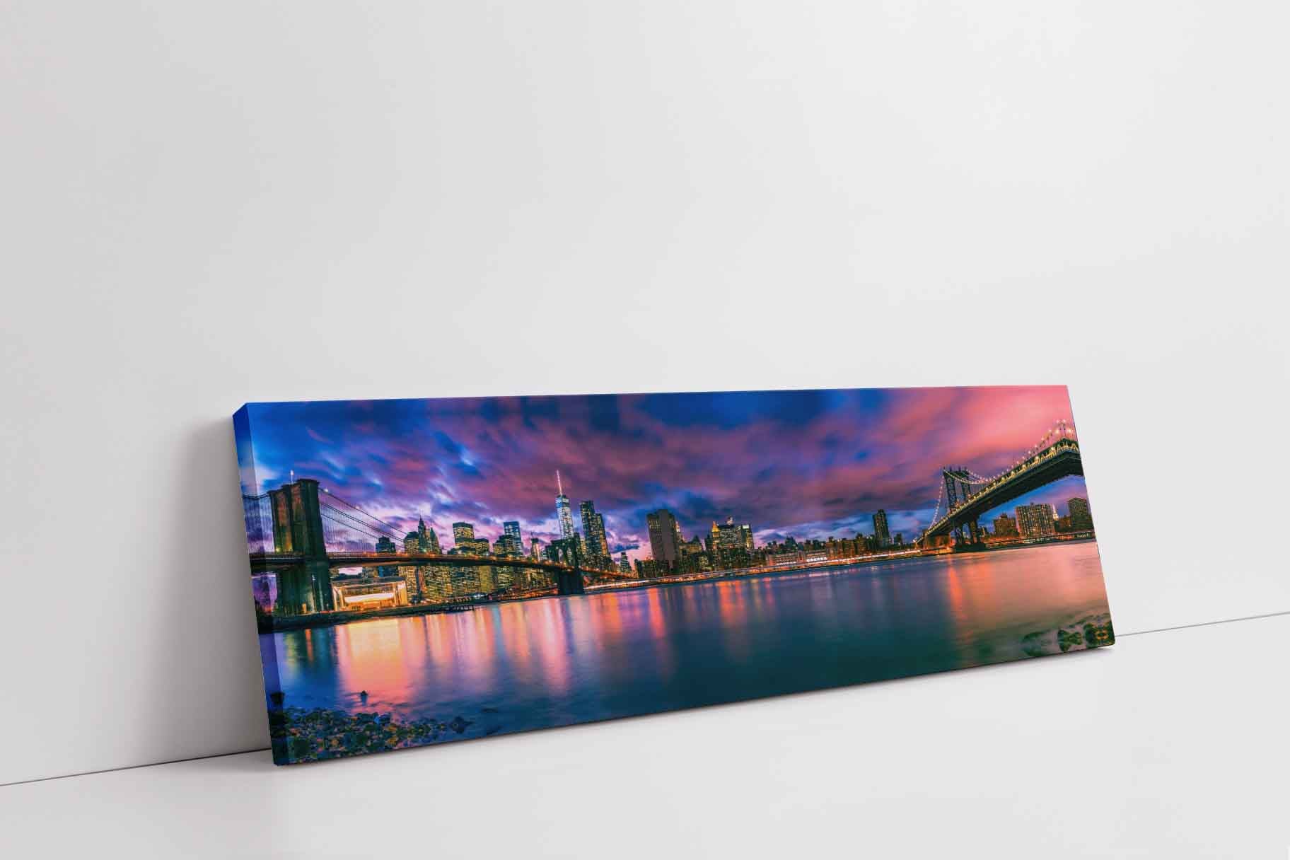 Wall Art The East River and the Brooklyn Bridge-NY