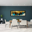 Wall Art Gold and Blue Abstract-Canvas Wall art- Fine Art