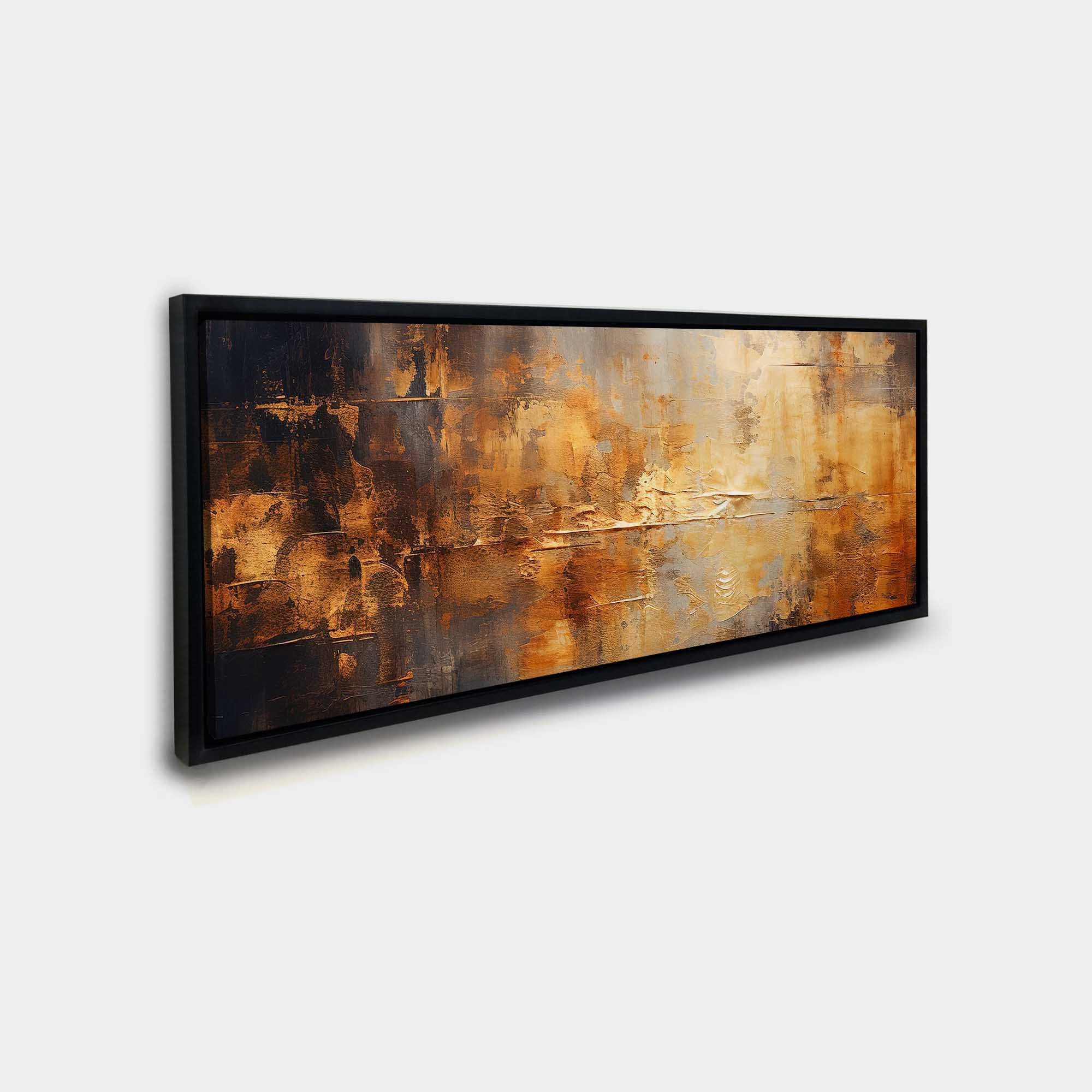 Wall Art Abstract Canvas Gold in Sepia Tones 72