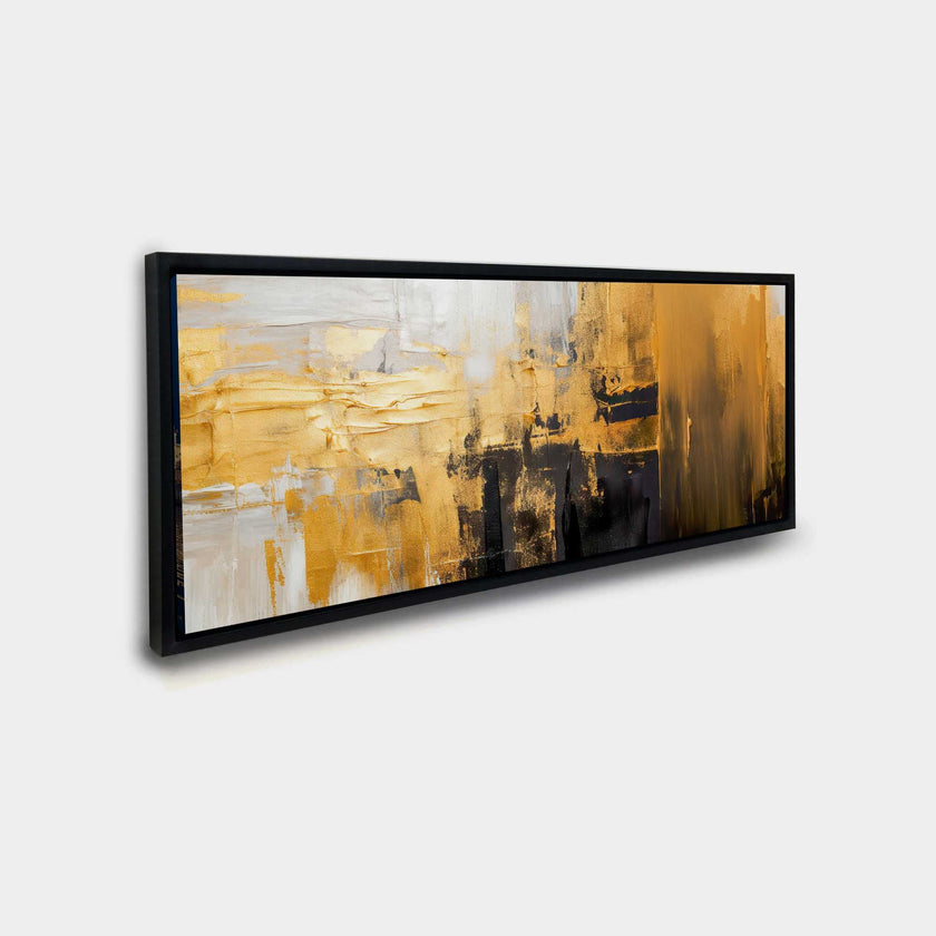 Wall Art Abstract with gold and white 72
