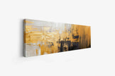 Wall Art Abstract with gold and white 72
