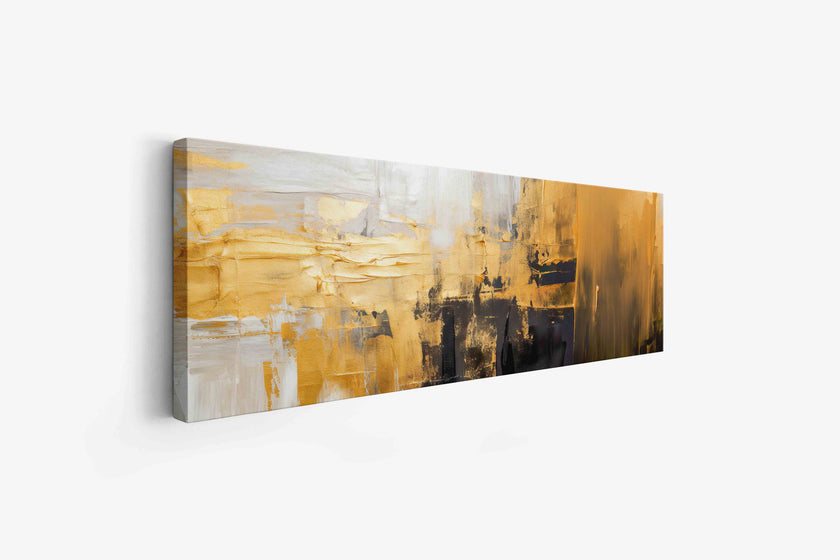 Wall Art Abstract with gold and white 72