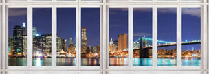 Art mural - NYC à travers la fenêtre - Impression sur toile