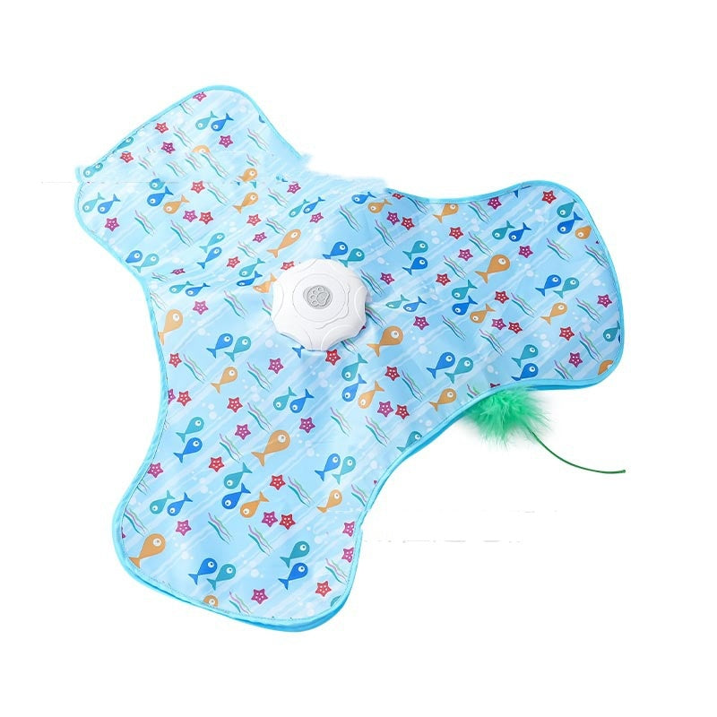 Interactive Hide & Seek Cat Toy – Electric Hunting Dome with Concealed Feather Wand for Indoor Cats