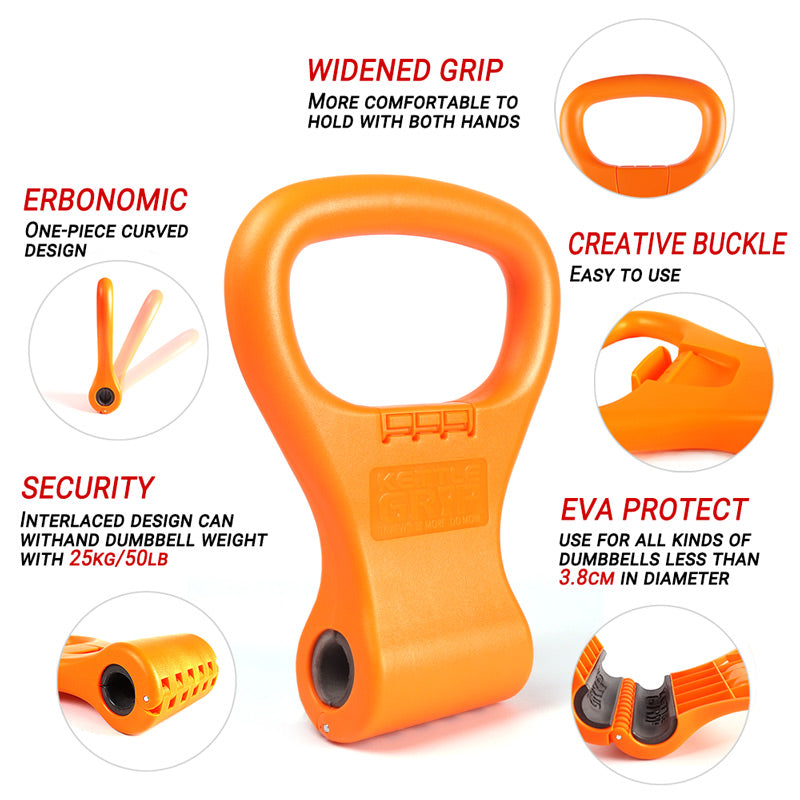 Adjustable Kettlebell Handle Adapter – Convert Dumbbells & Weight Plates into a Kettlebell | Home Gym Fitness Accessory