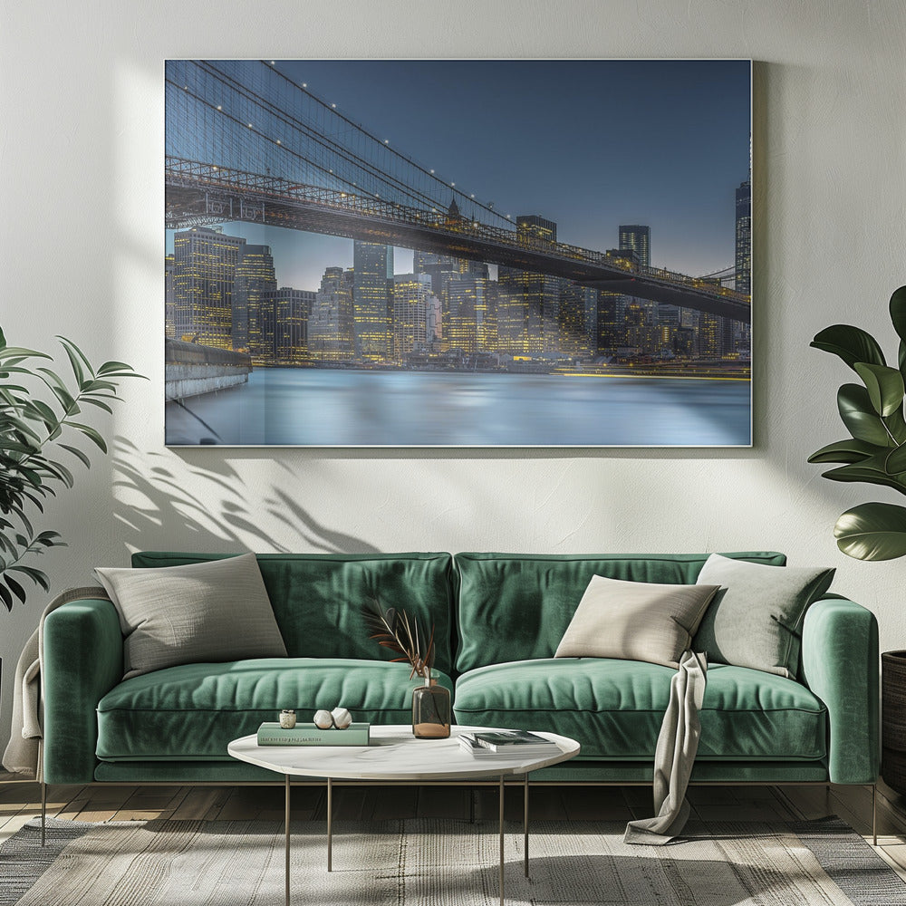 Wall art New York - L'heure bleue au-dessus de Manhattan