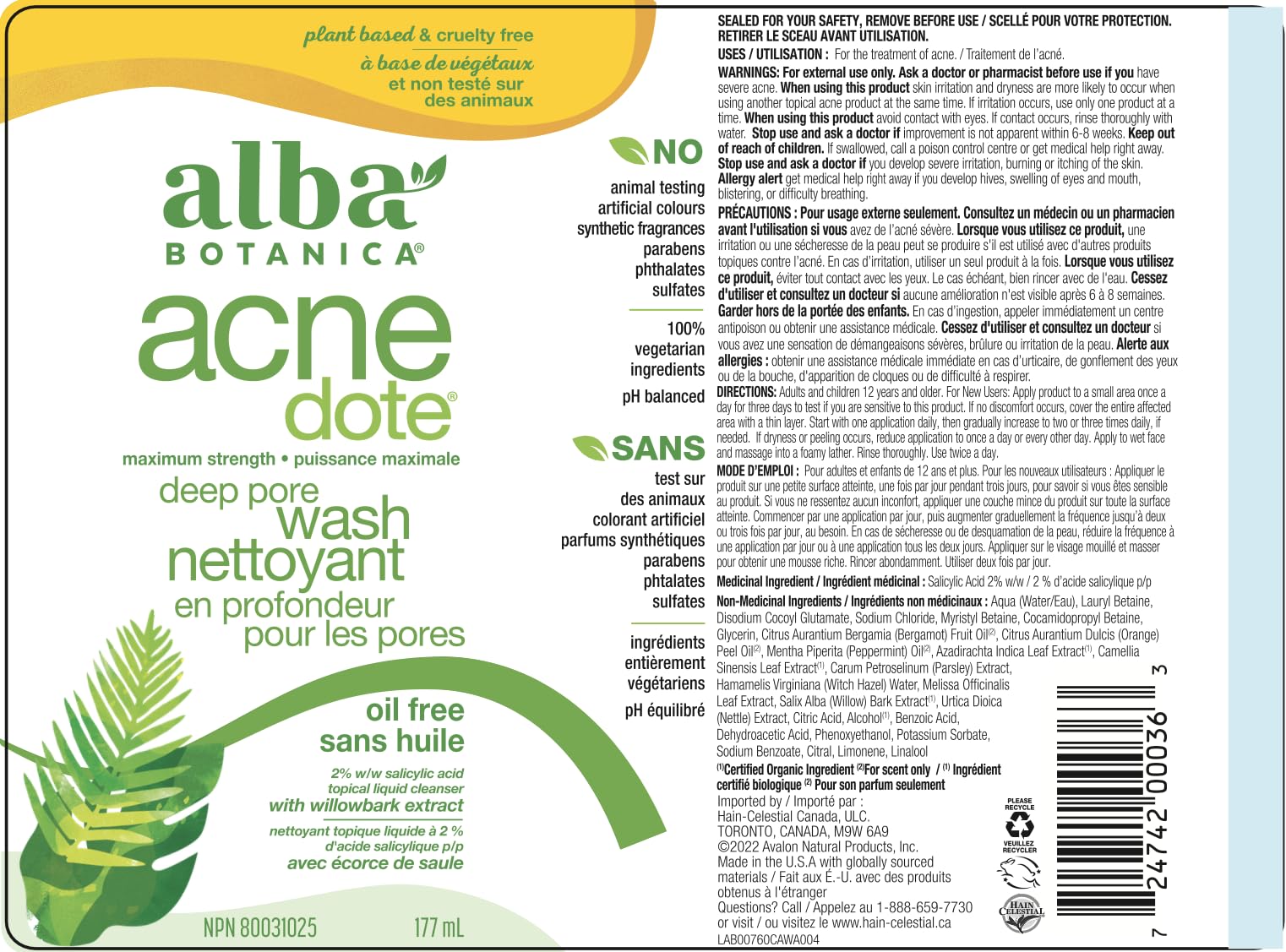 Alba Botanica - ACNEdote Deep Pore Wash (177ml)