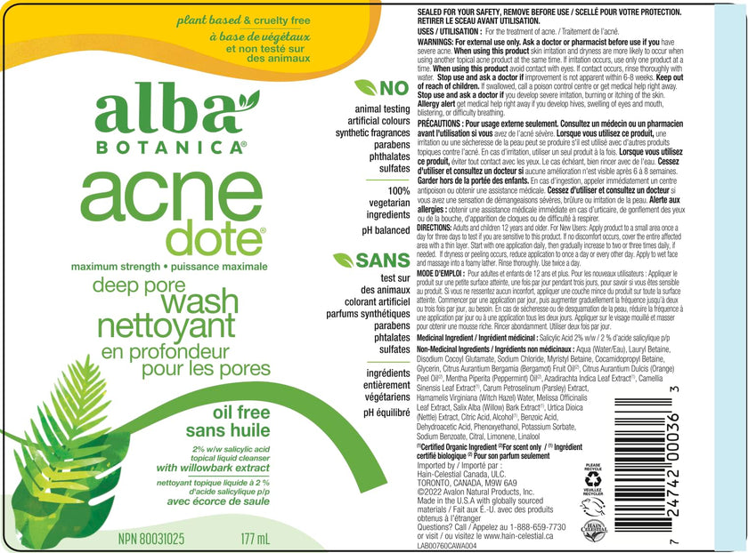 Alba Botanica - ACNEdote Deep Pore Wash (177ml)