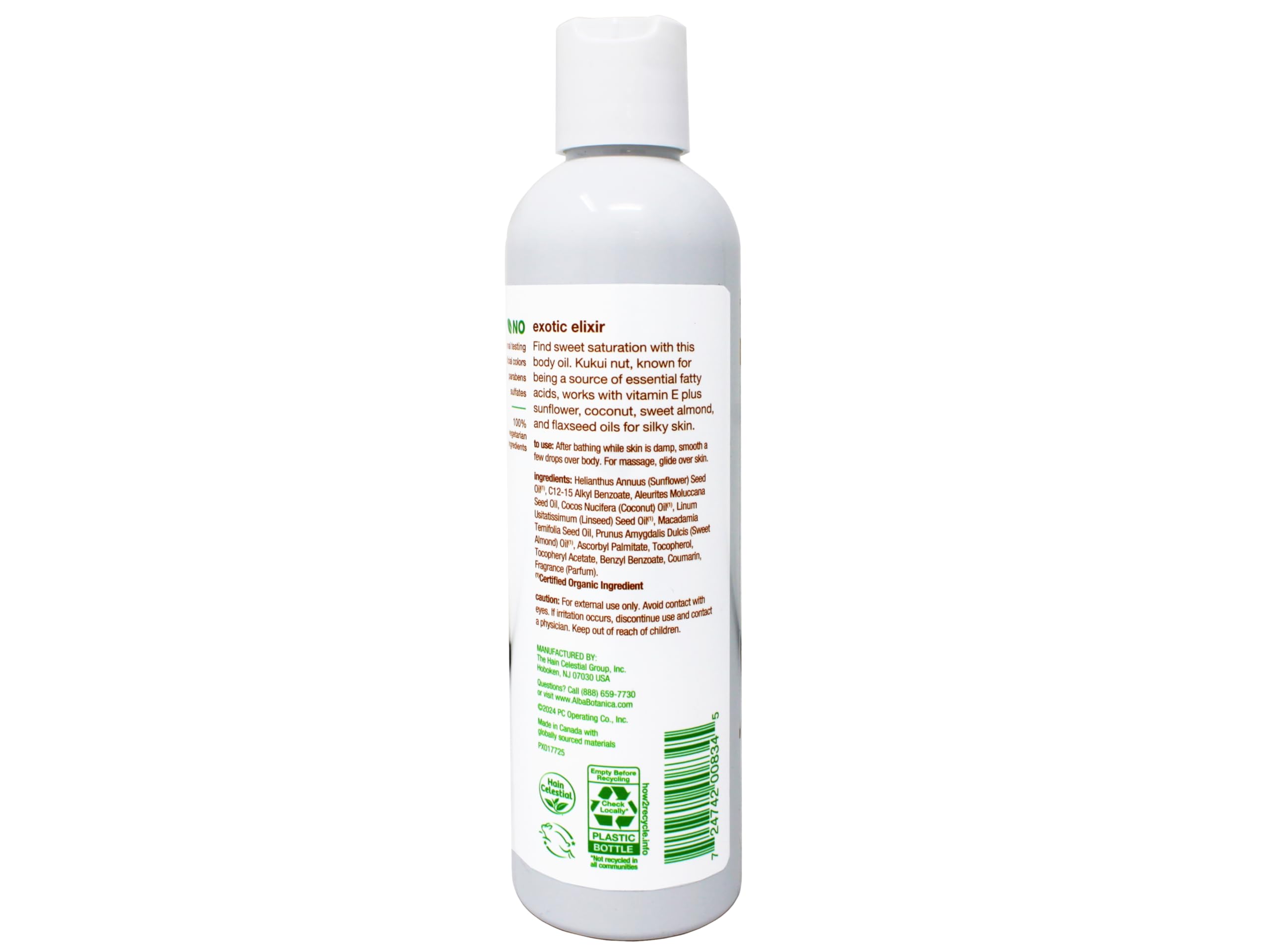 Alba Botanica - Kukui Nut Body Oil (250ml)