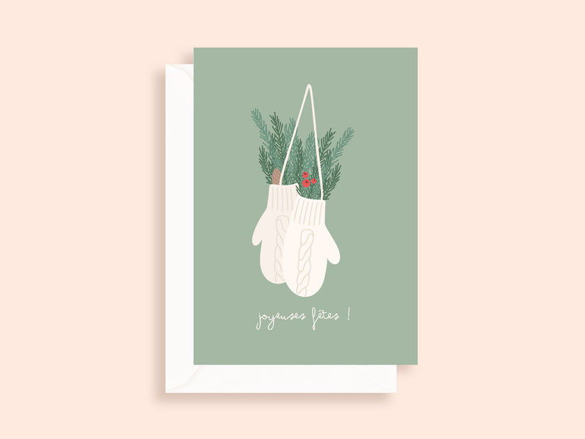 Carte de Noël pliée - format 5x7