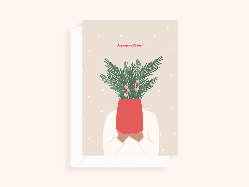 Carte de Noël pliée - format 5x7