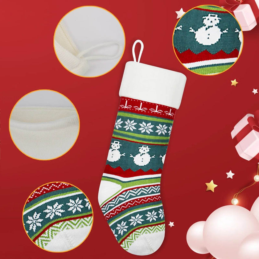 Christmas Stockings Candy Knitted Bag Wool