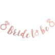 Wedding Party Decoration Banner – Glitter Pull Flag & Diamond Ring Pendant Set