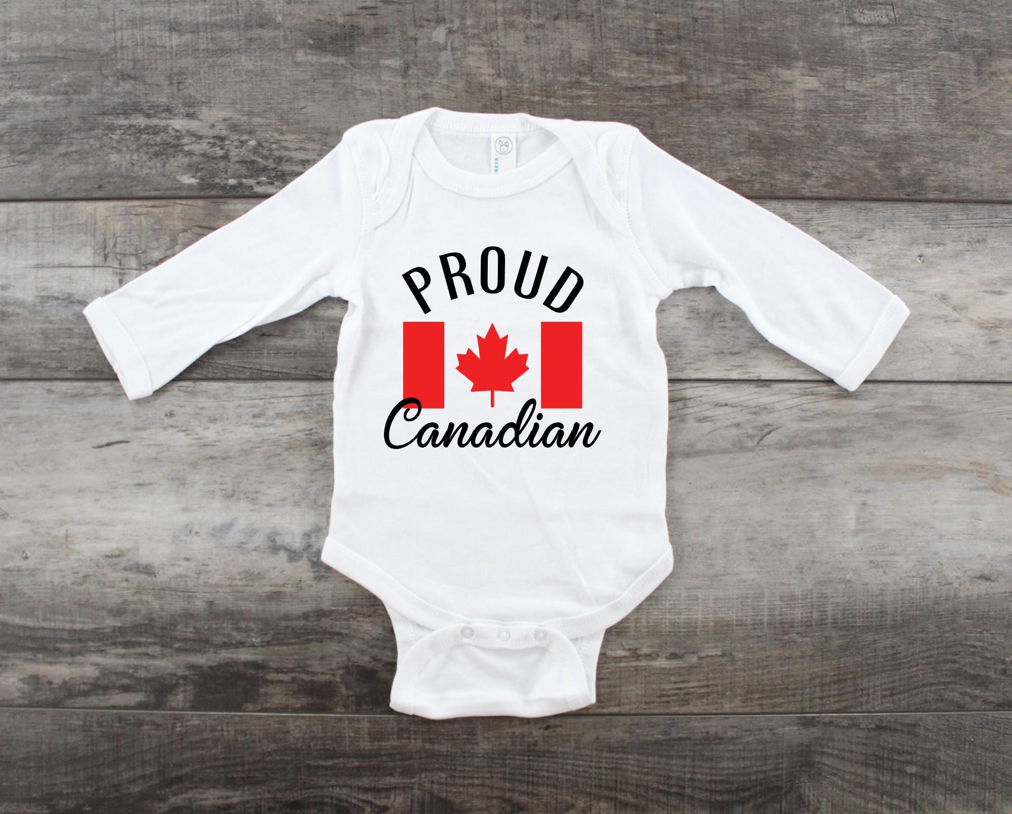 Proud Canadian Baby Bodysuit or Toddler T-Shirt