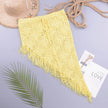 European And American Women's See Through Hollow Knitted tassel fringe Slant Beach Skirt