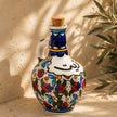 Handmade Ceramic Olive Oil Jug 11×11×20 cm – Oil Dispenser with Zatoun, Olive Tree & Colorful Designs